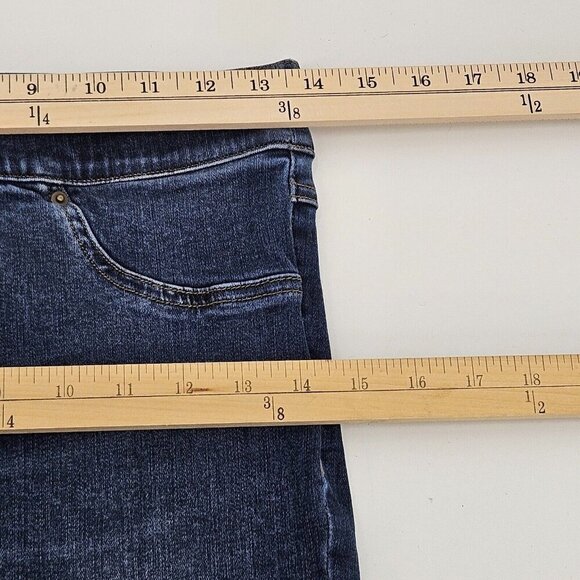 Spanx Distressed Ankle Skinny Jean Denim Legging Medium Wash Women’s Size M - Picture 9 of 11